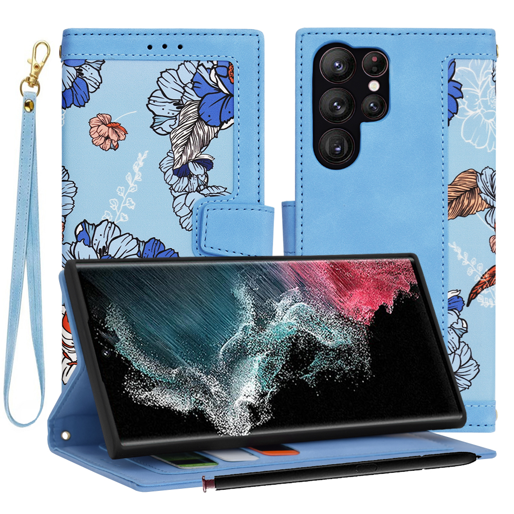 Techsuit FlipCraft – puzdro na Samsung Galaxy S22 Ultra 5G – Vibrant Blue KF2328444