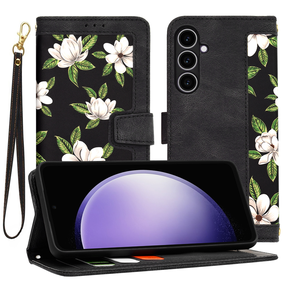 Techsuit FlipCraft – puzdro na Samsung Galaxy S23 FE – Flowers of the Dawn KF2328598