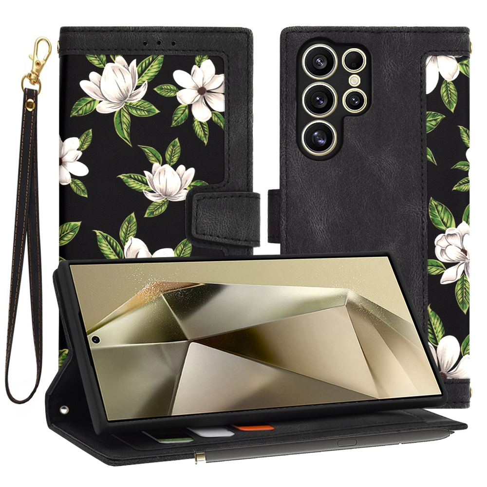 Techsuit FlipCraft – puzdro na Samsung Galaxy S24 Ultra – Flowers of the Dawn KF2328642