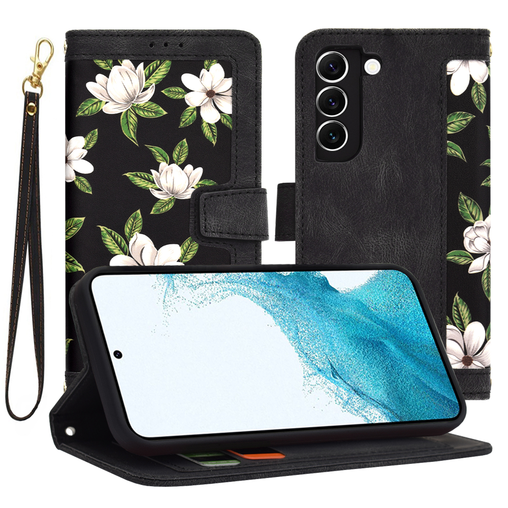 Techsuit FlipCraft – puzdro na Samsung Galaxy S22 5G – Flowers of the Dawn KF2332807