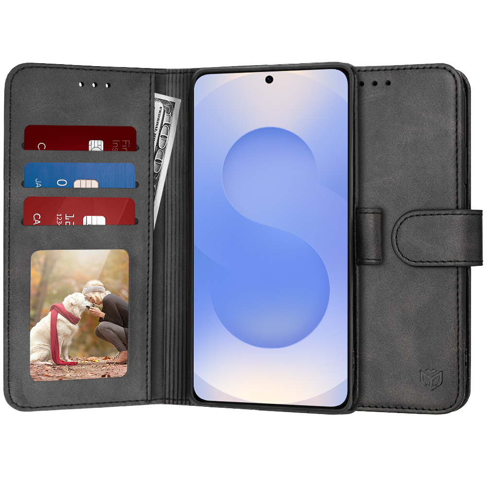 Techsuit Diary Book – puzdro na Samsung Galaxy S25 – čierny KF2339233