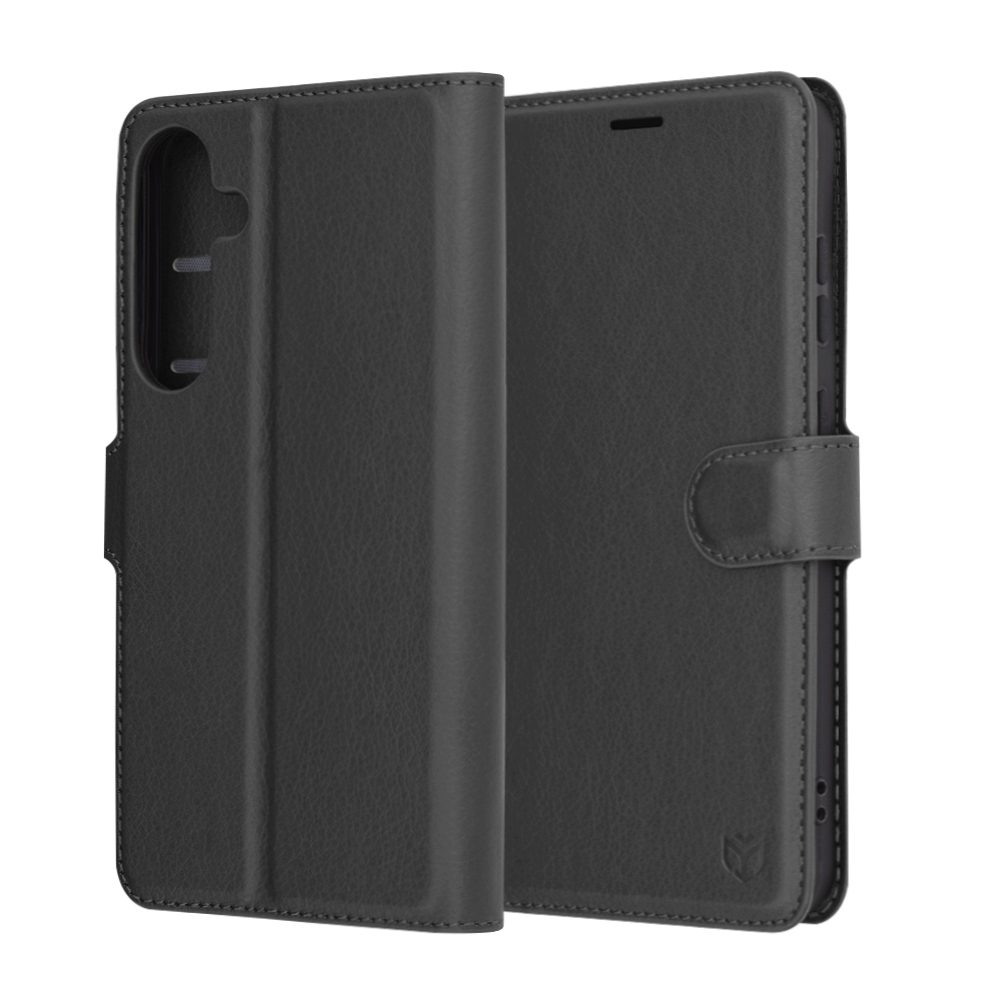 Techsuit Leather Folio – puzdro na Samsung Galaxy S25 Plus – čierny KF2339238
