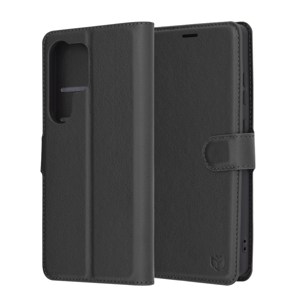 Techsuit Leather Folio – puzdro na Samsung Galaxy S25 Ultra – čierny KF2339240