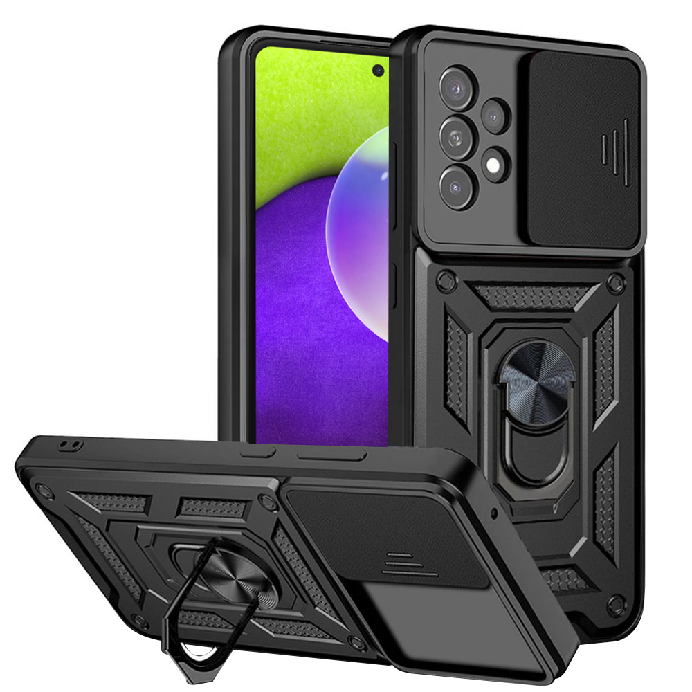 Techsuit CamShield Series kryt na Samsung Galaxy A52 4G / A52 5G / A52s 5G – čierny KF2313022