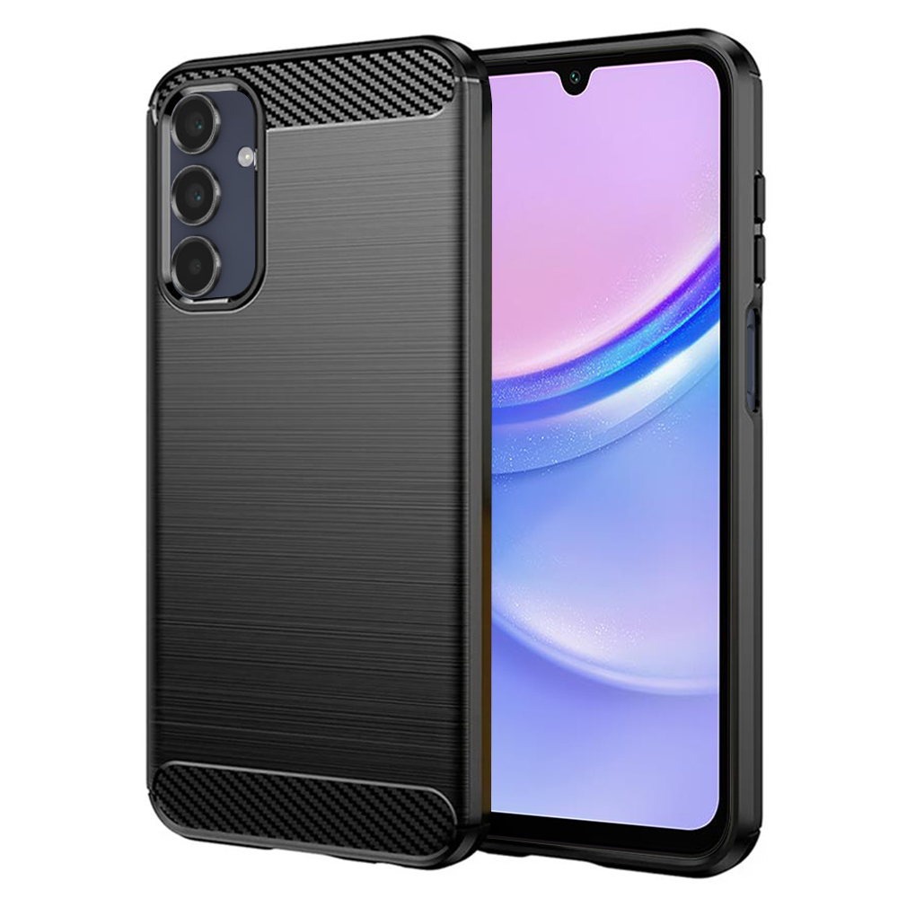 Techsuit Carbon Silicone kryt na Samsung Galaxy A15 4G / A15 5G – čierny KF2315557