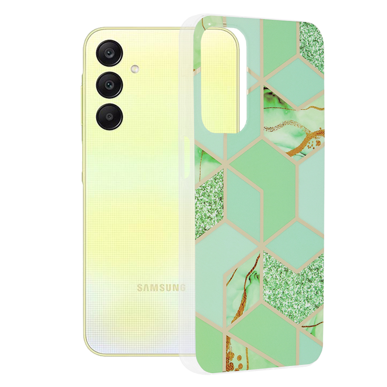 Techsuit Marble Series – puzdro na Samsung Galaxy A25 5G – Green Hex KF2317709
