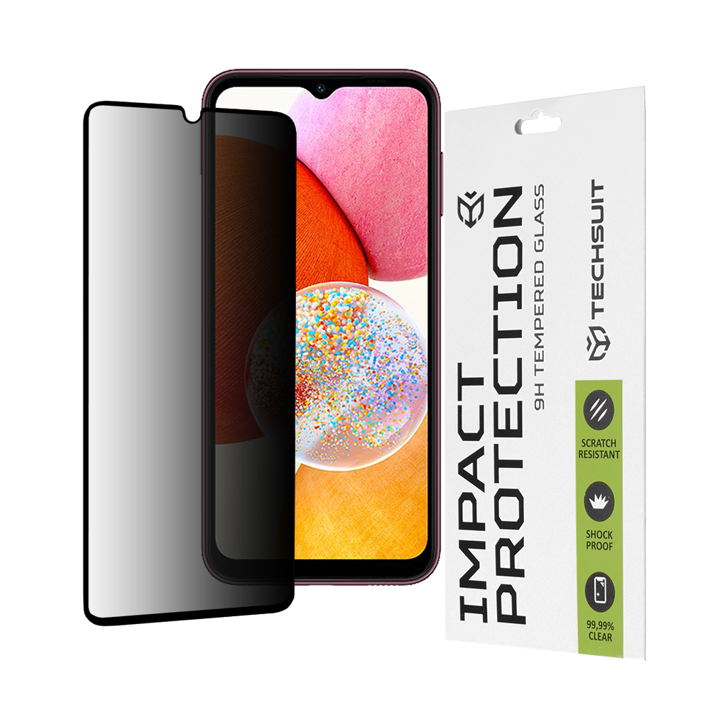 Techsuit 111D Privacy Full Glue ochranné sklo na Samsung Galaxy A14 4G / A14 5G – čierne KF2323463