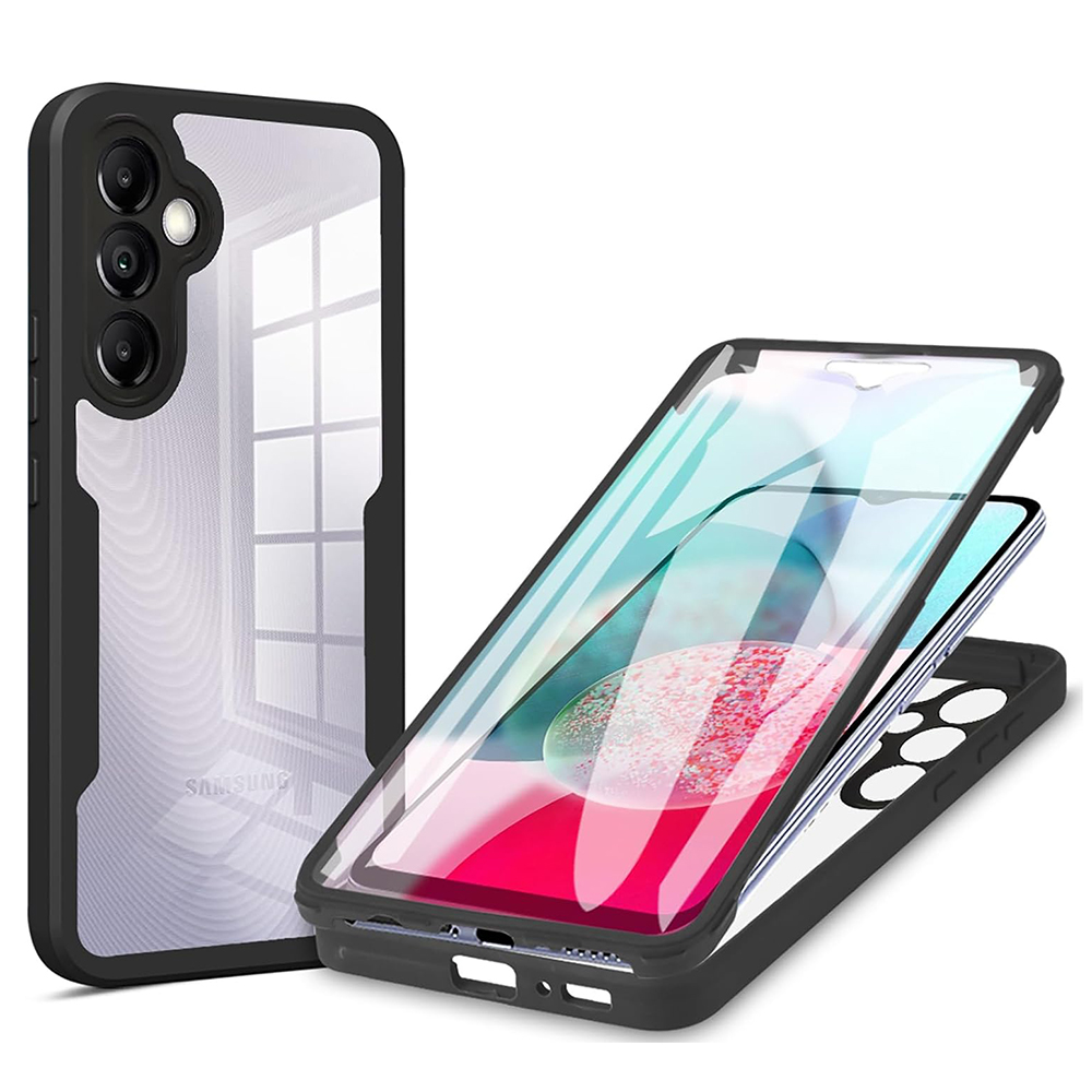 Techsuit ColorVerse 360 – ochrana obrazovky + puzdro na Samsung Galaxy A14 4G / A14 5G – čierny KF2326769