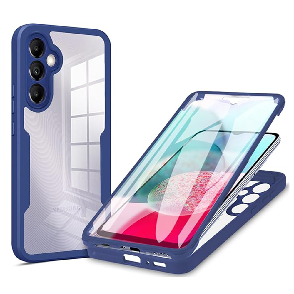 Techsuit ColorVerse 360 – ochrana obrazovky + puzdro na Samsung Galaxy A14 4G / A14 5G – modrý KF2326771