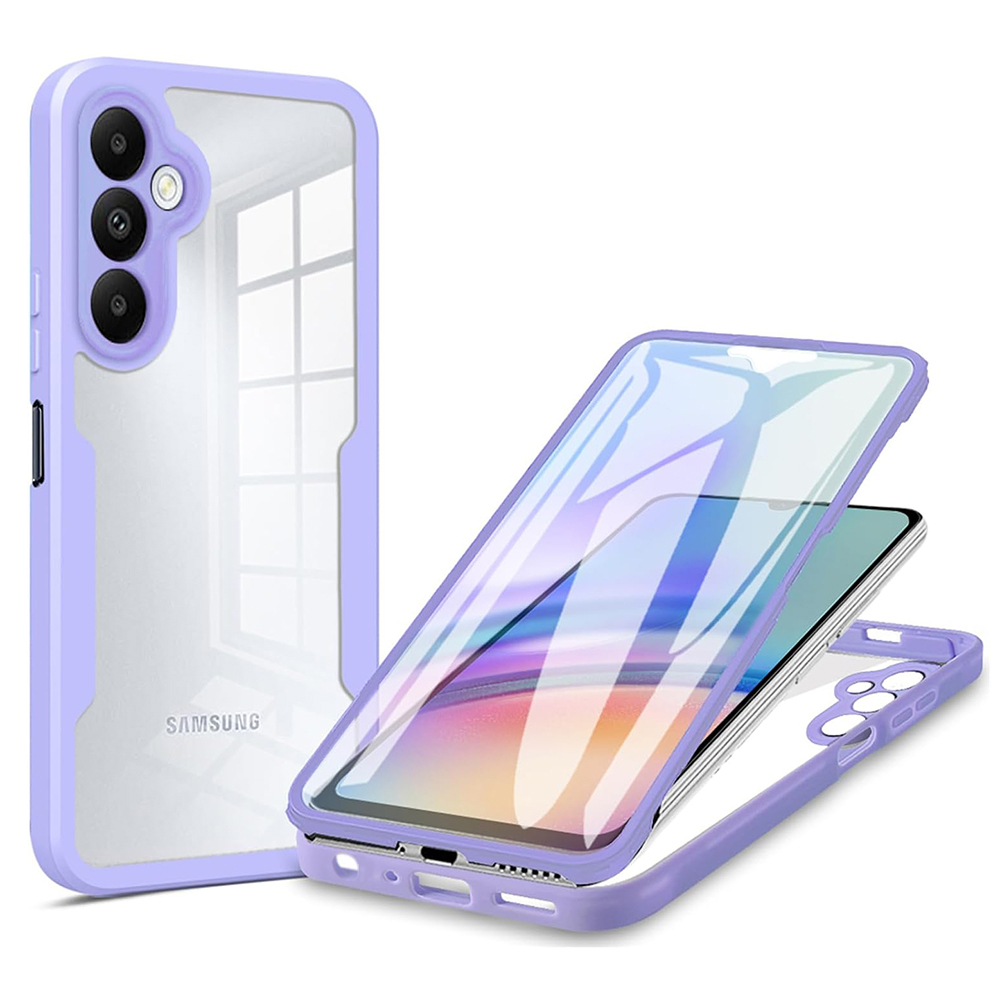 Techsuit ColorVerse 360 – ochrana obrazovky + puzdro na Samsung Galaxy A05s – fialový KF2326784