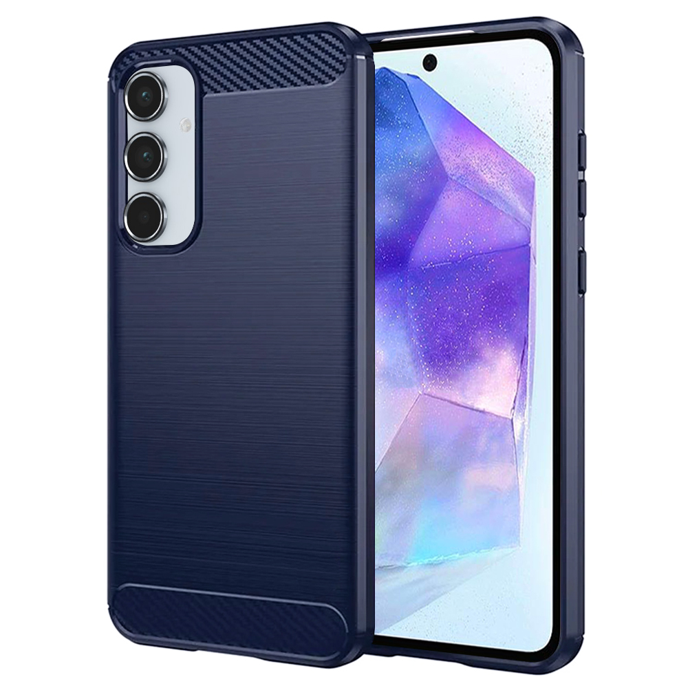Techsuit Carbon Silicone kryt na Samsung Galaxy A55 5G – modrý KF2328017