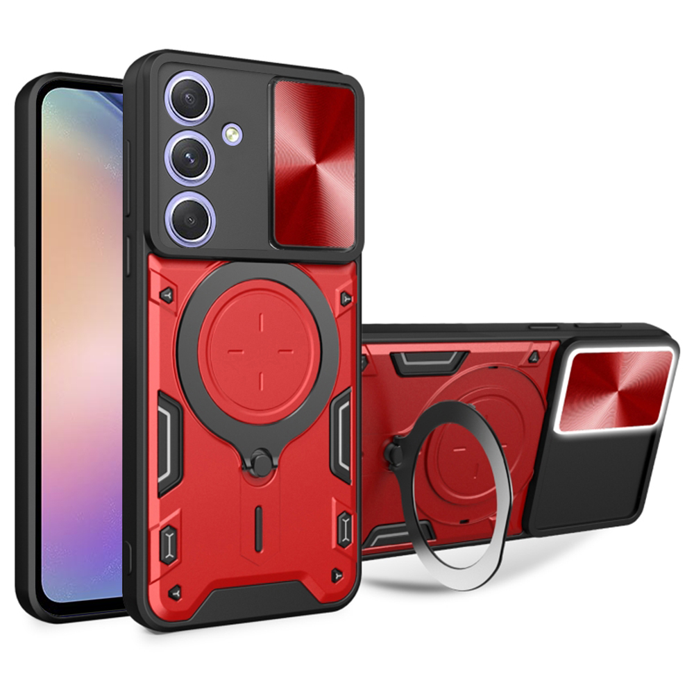 Techsuit CamGuard Pro kryt na Samsung Galaxy A54 – červený KF2331617
