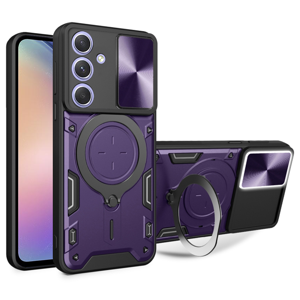 Techsuit CamGuard Pro kryt na Samsung Galaxy A54 – fialový KF2331619