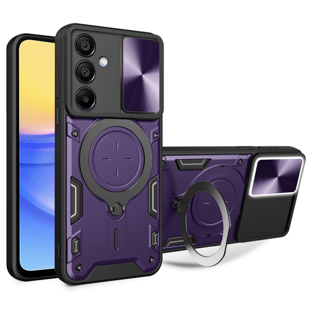 Techsuit CamGuard Pro kryt na Samsung Galaxy A15 4G / A15 5G – fialový KF2331649