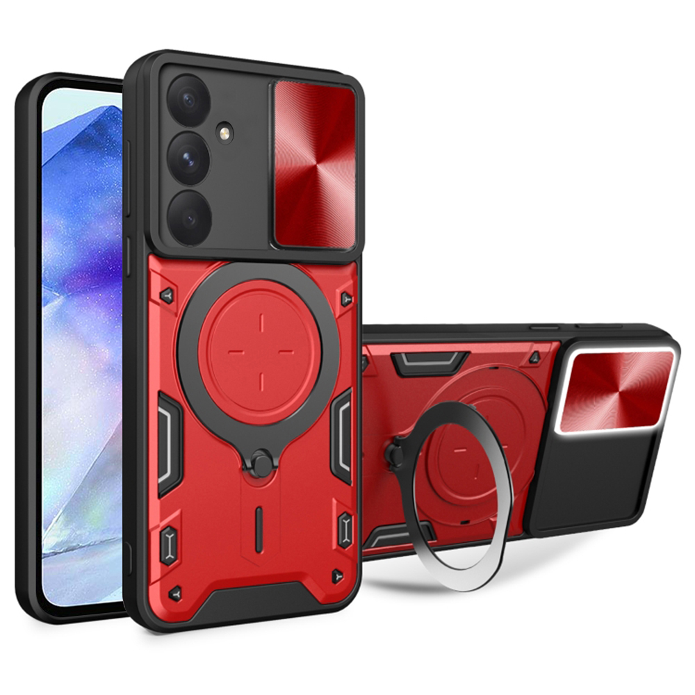 Techsuit CamGuard Pro kryt na Samsung Galaxy A55 5G – červený KF2331672