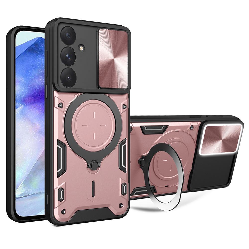 Techsuit CamGuard Pro kryt na Samsung Galaxy A55 5G – ružovo-zlatý KF2331675