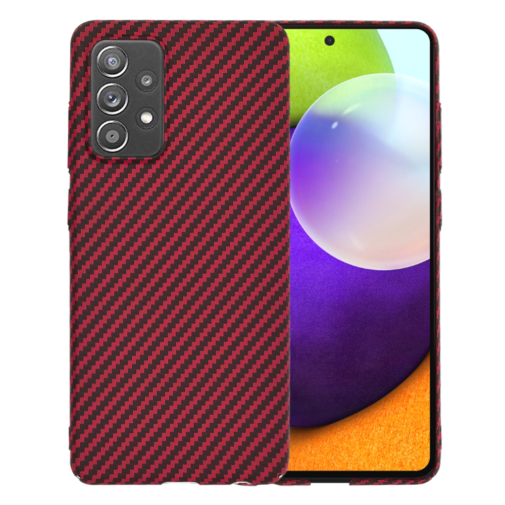 Techsuit Carbonite FiberShell kryt na Samsung Galaxy A52 4G / A52 5G / A52s 5G – červený KF2333613