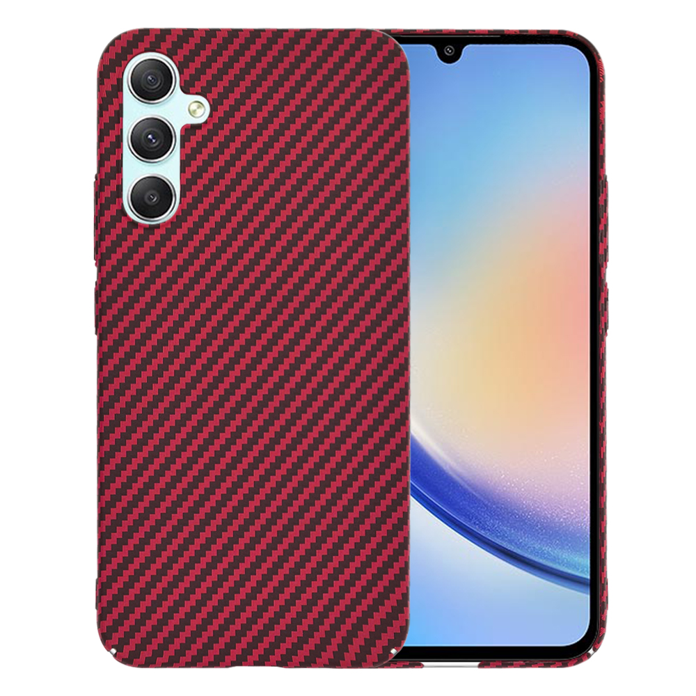 Techsuit Carbonite FiberShell kryt na Samsung Galaxy A34 5G – červený KF2333637