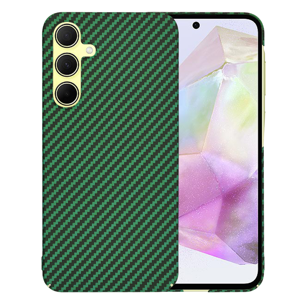 Techsuit Carbonite FiberShell kryt na Samsung Galaxy A35 5G – zelený KF2333820
