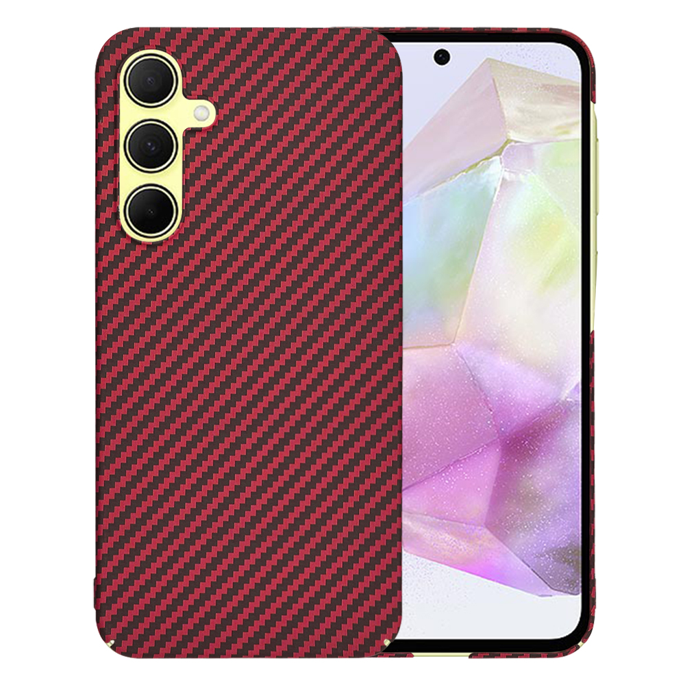 Techsuit Carbonite FiberShell kryt na Samsung Galaxy A35 5G – červený KF2333821