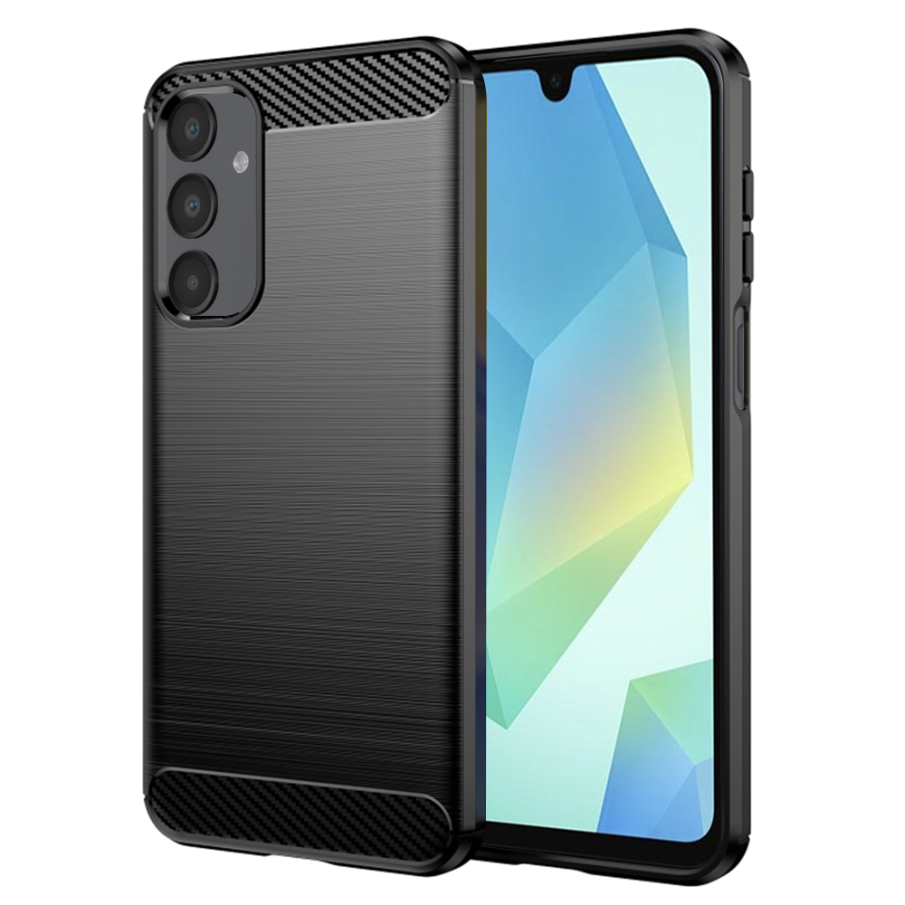 Techsuit Carbon Silicone kryt na Samsung Galaxy A16 4G / A16 5G – čierny KF2336177