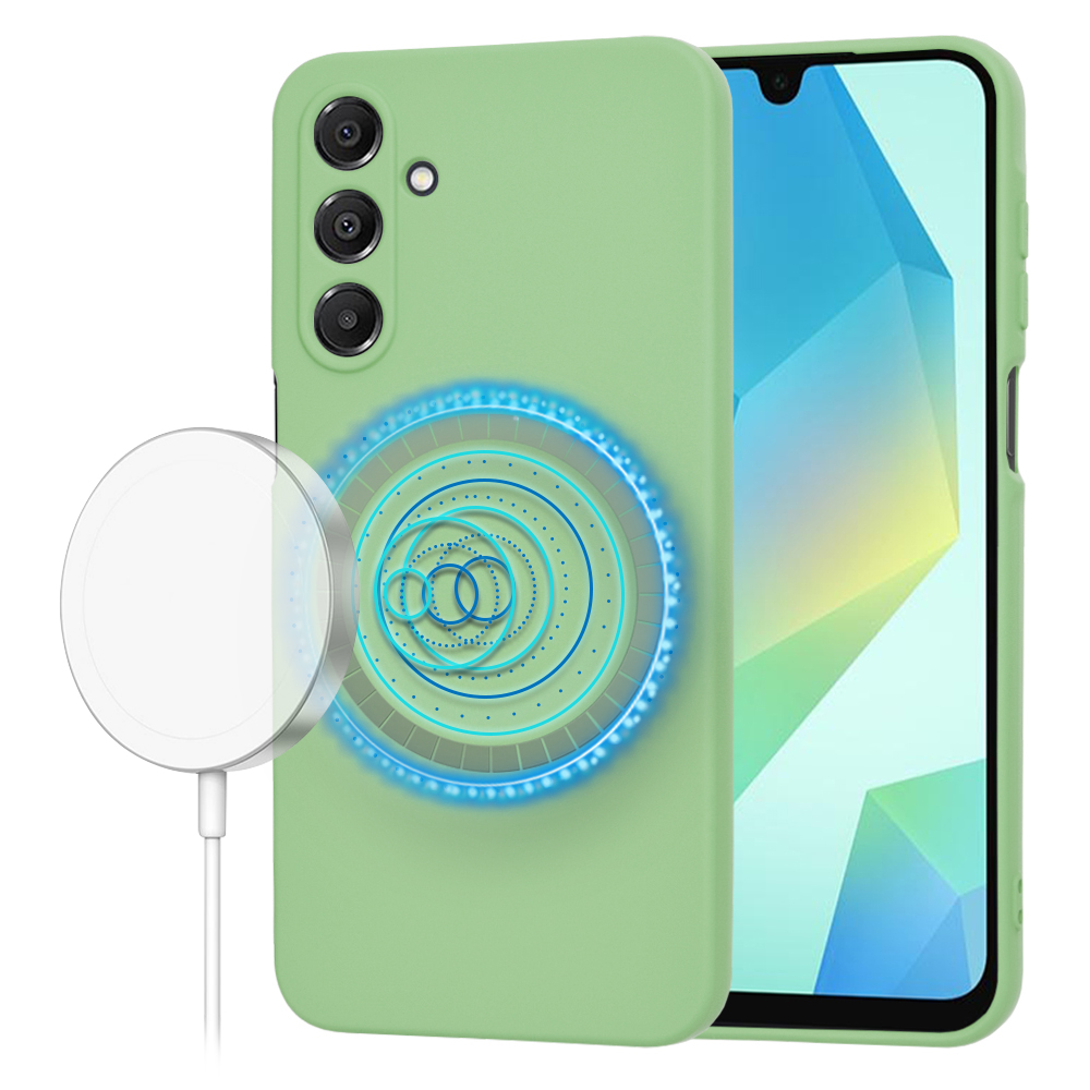 Techsuit SoftFlex MagSafe – puzdro na Samsung Galaxy A16 4G / A16 5G – mätovozelený KF2336450