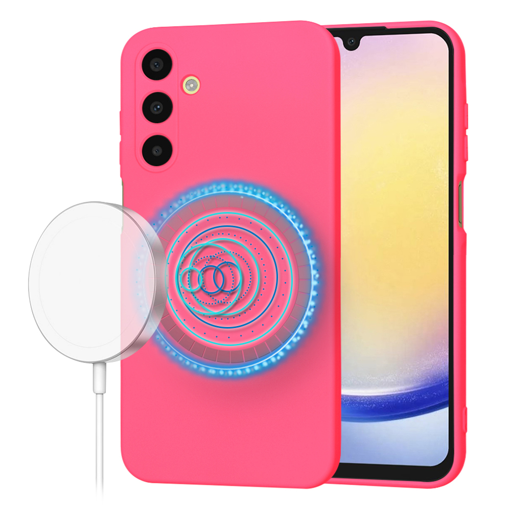 Techsuit SoftFlex MagSafe – puzdro na Samsung Galaxy A25 5G – hot pink KF2341830