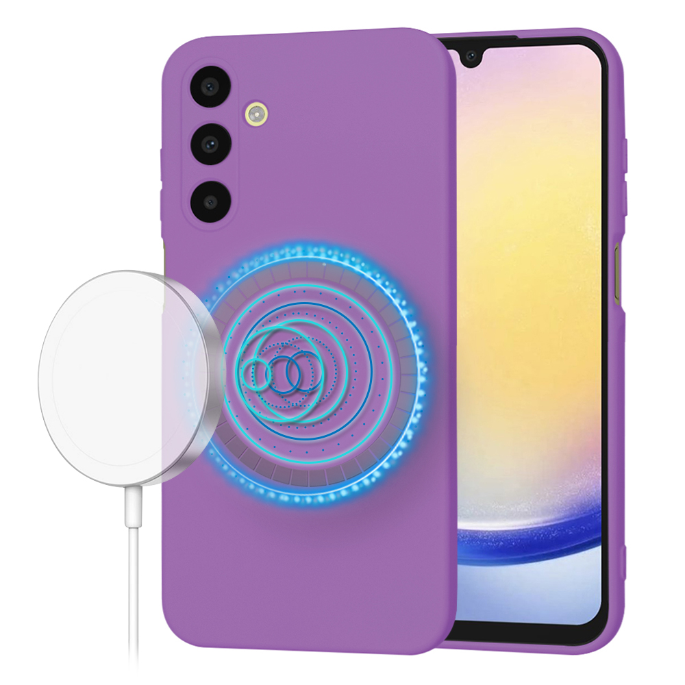 Techsuit SoftFlex MagSafe – puzdro na Samsung Galaxy A25 5G – fialový KF2341831