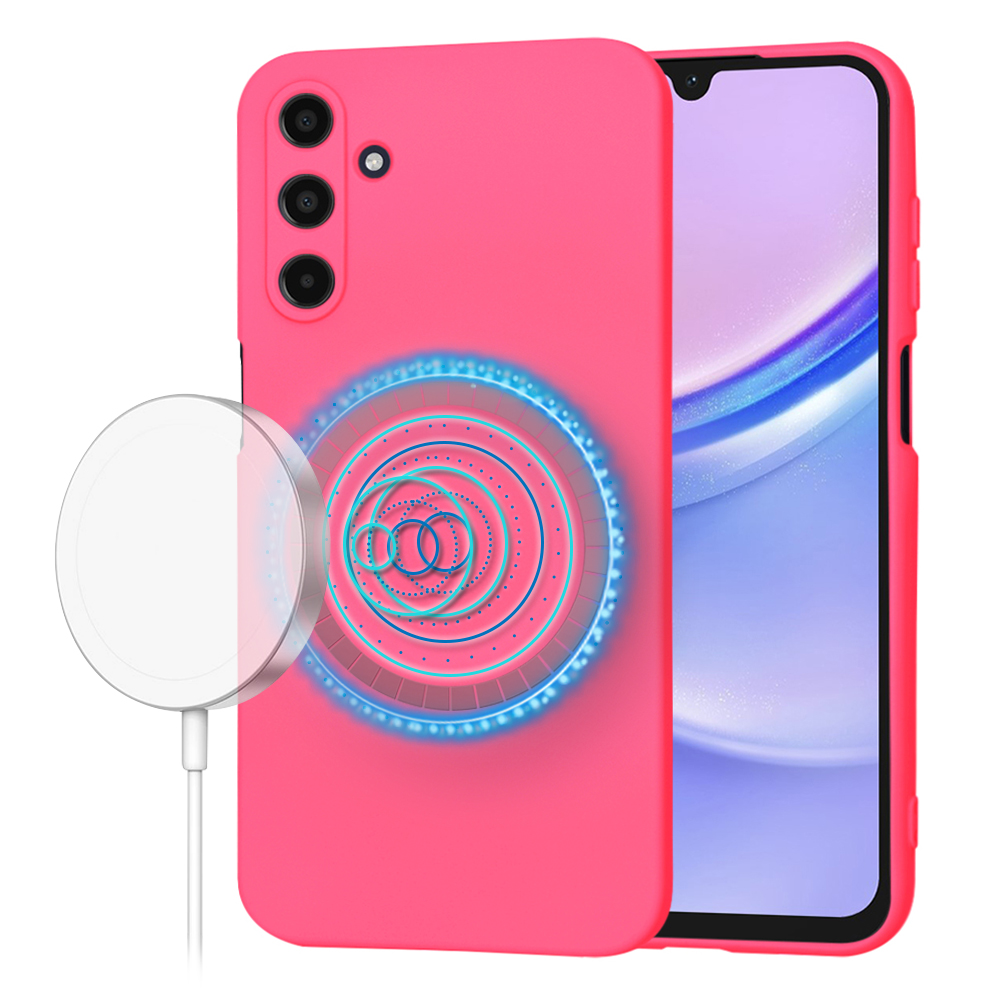 Techsuit SoftFlex MagSafe – puzdro na Samsung Galaxy A15 4G / A15 5G – hot pink KF2341838
