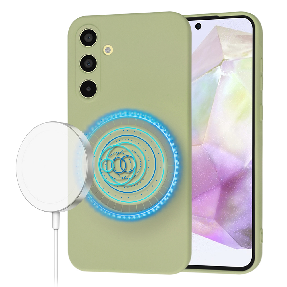Techsuit SoftFlex MagSafe – puzdro na Samsung Galaxy A35 5G – matcha KF2341843