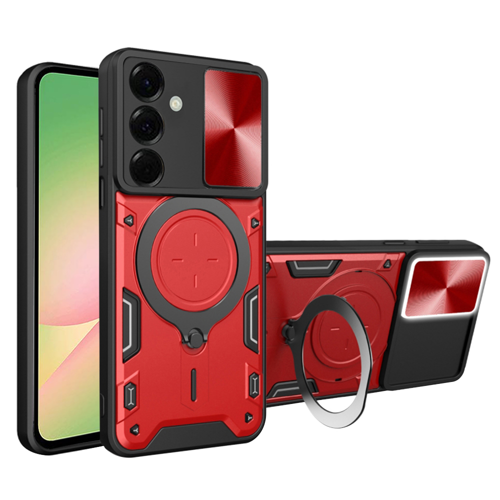 Techsuit CamGuard Pro kryt na Samsung Galaxy A56 5G – červený KF2344683