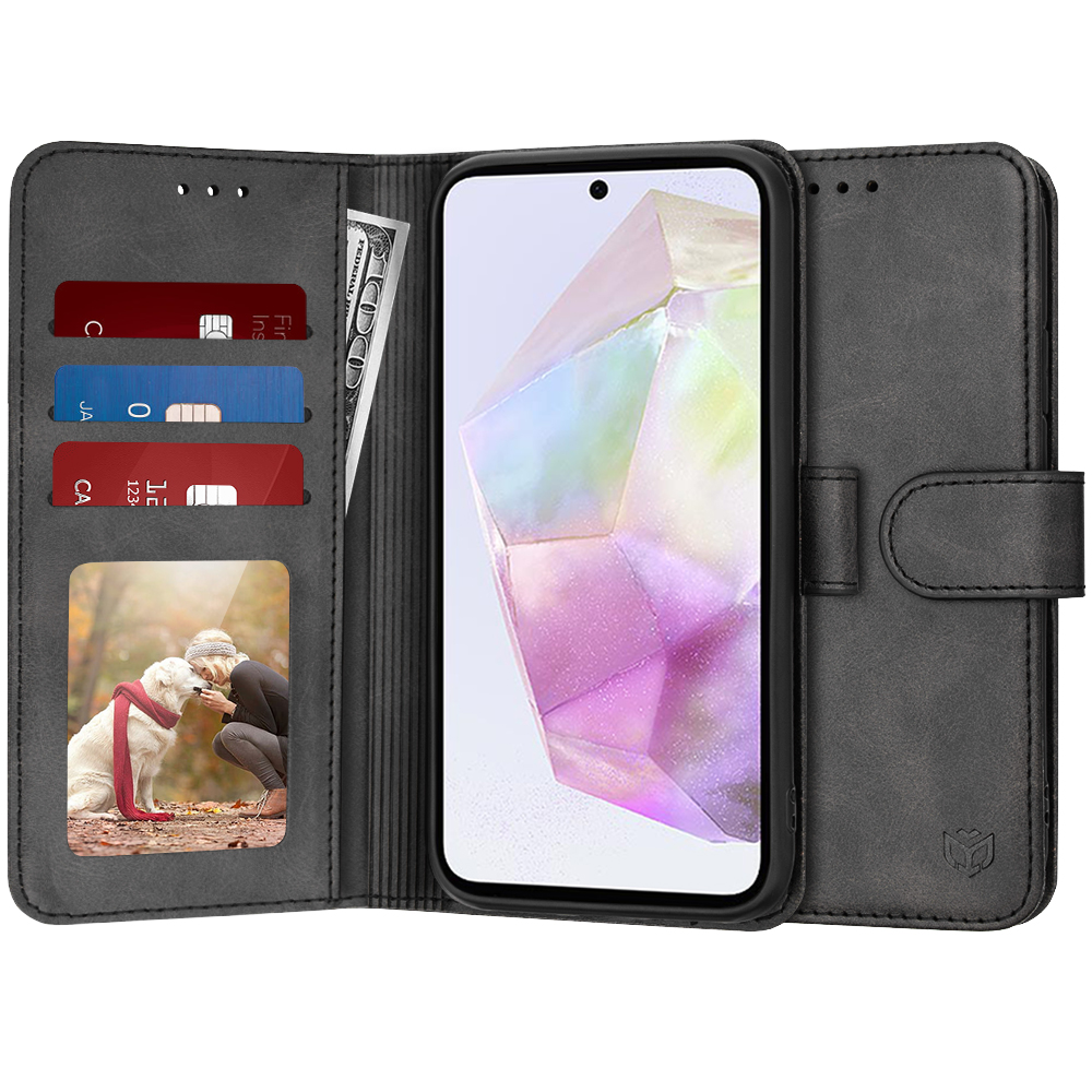 Techsuit Diary Book – puzdro na Samsung Galaxy A35 5G – čierny KF2321218