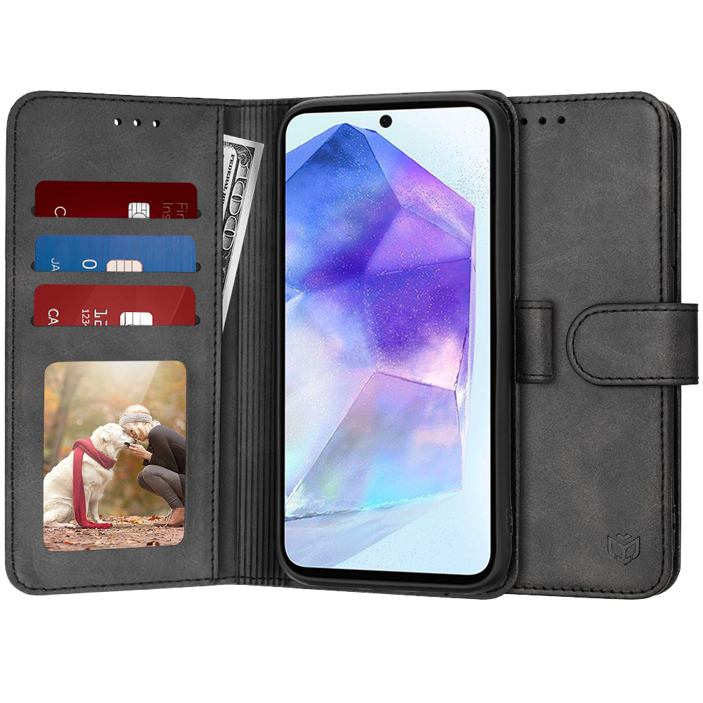 Techsuit Diary Book – puzdro na Samsung Galaxy A55 5G – čierny KF2321219