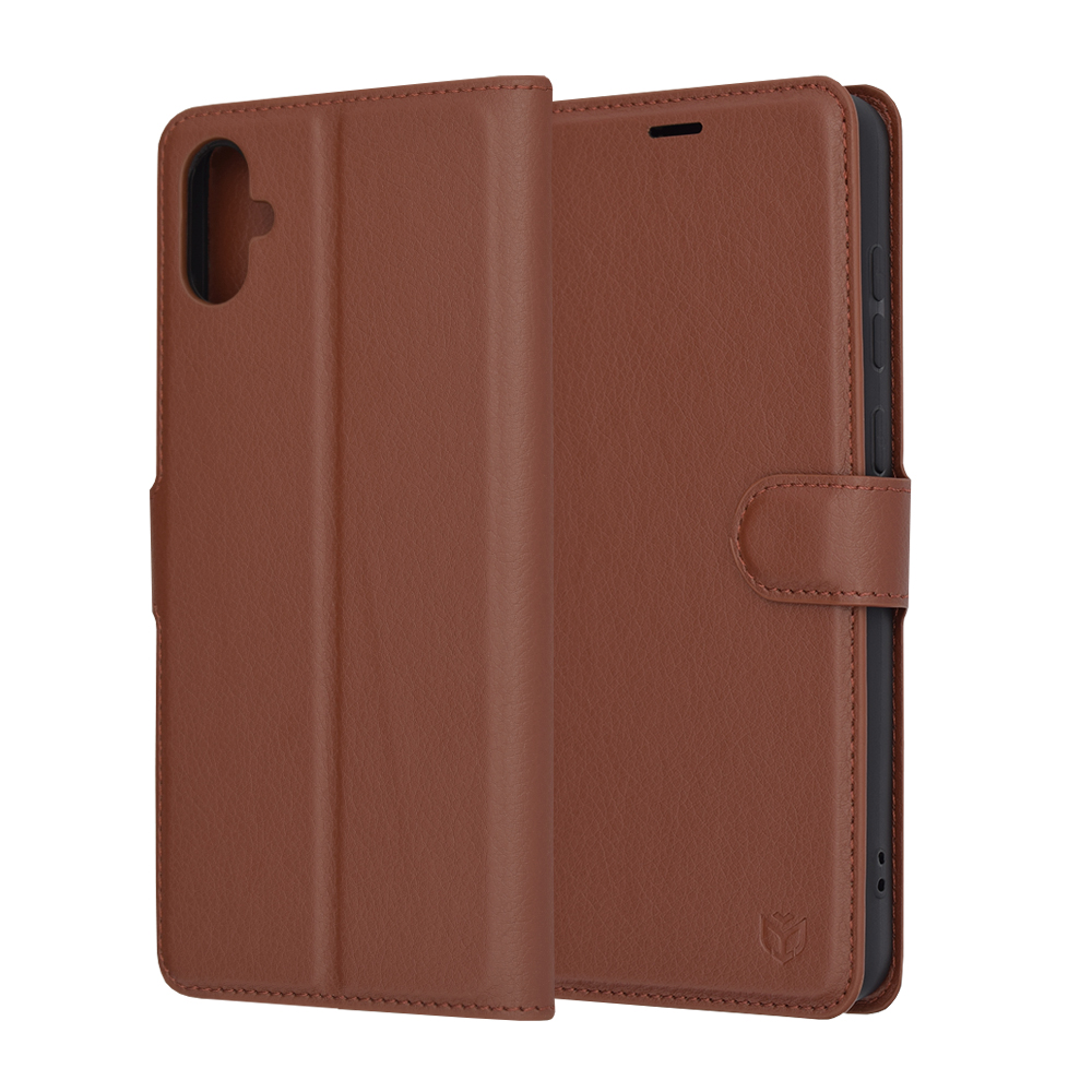 Techsuit Leather Folio – puzdro na Samsung Galaxy A05 – hnedý KF2323664
