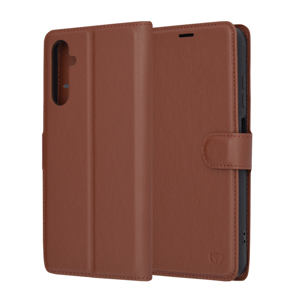 Techsuit Leather Folio – puzdro na Samsung Galaxy A05s – hnedý KF2323666