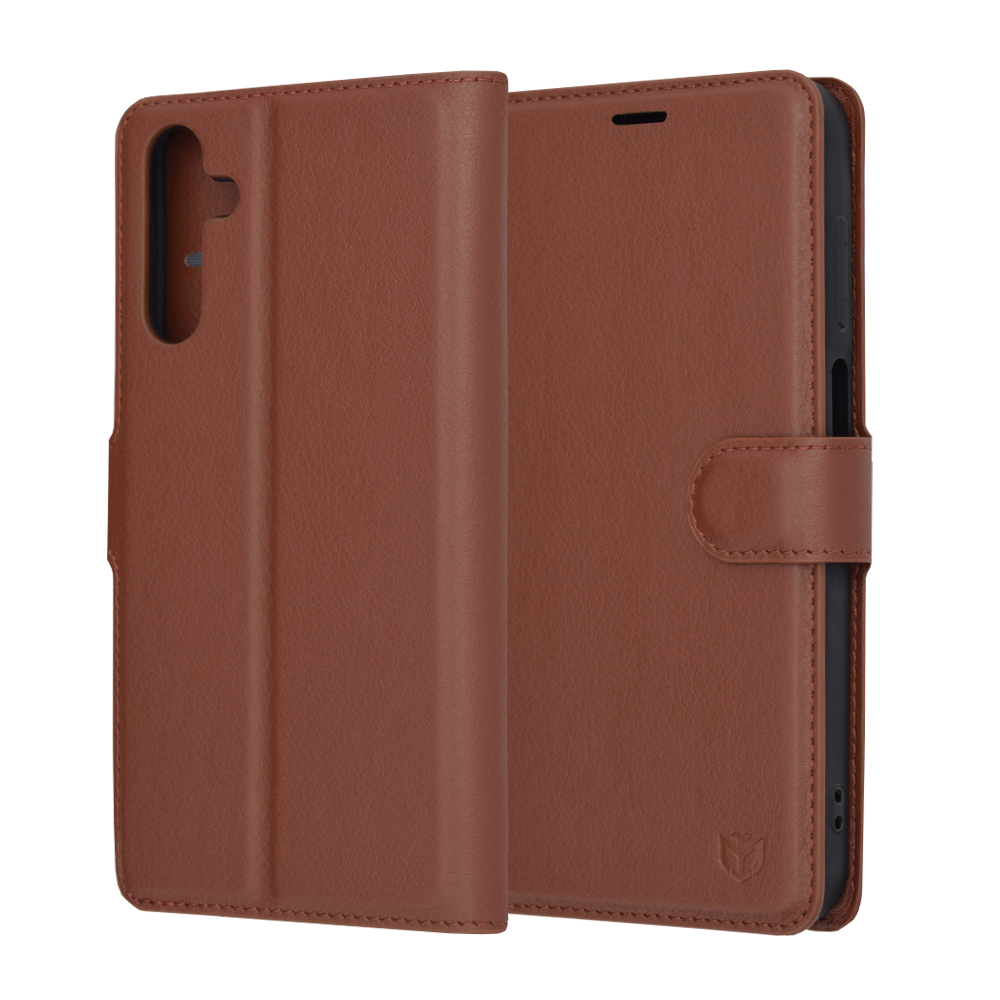 Techsuit Leather Folio – puzdro na Samsung Galaxy A15 4G / A15 5G – hnedý KF2323753