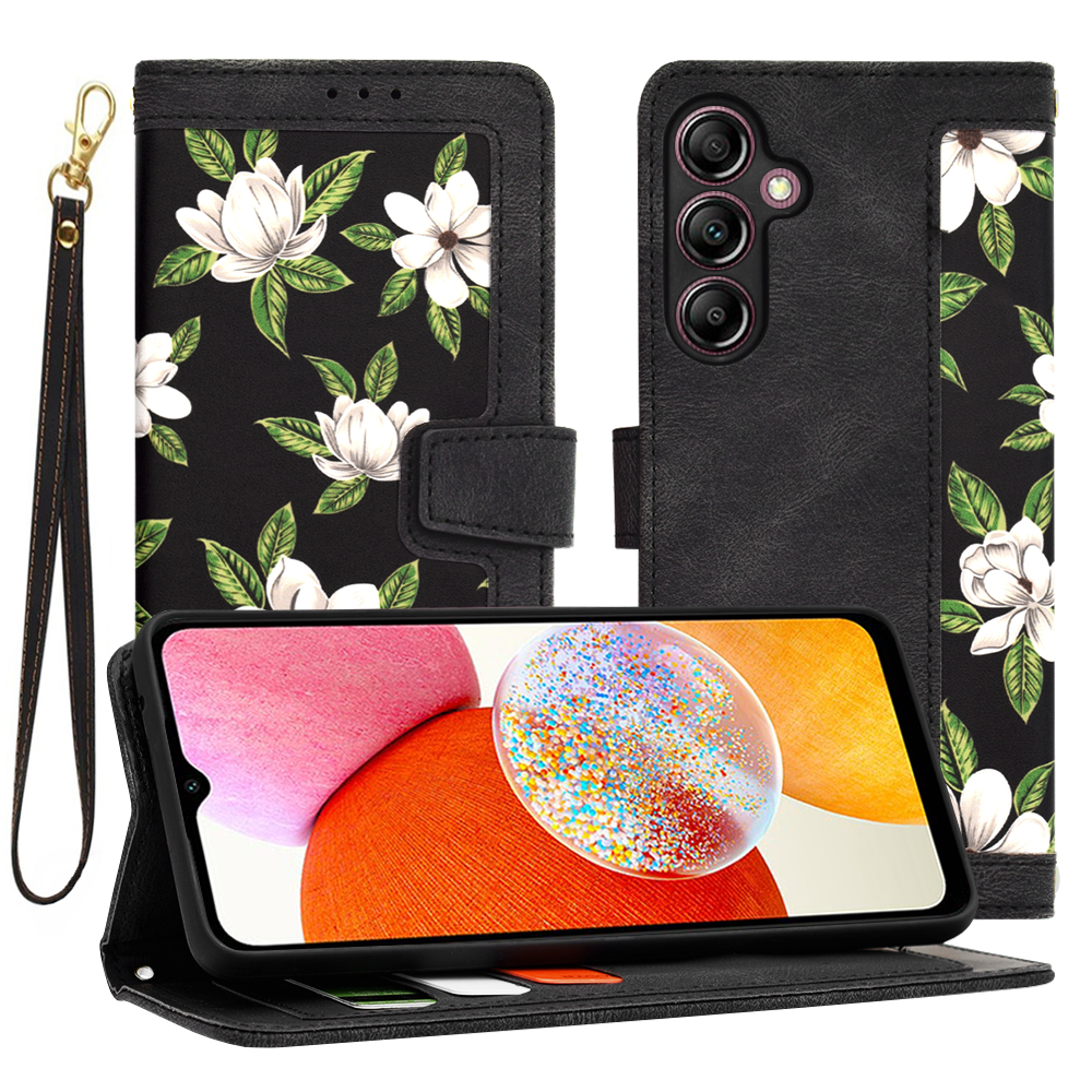 Techsuit FlipCraft – puzdro na Samsung Galaxy A14 4G / A14 5G – Flowers of the Dawn KF2328558