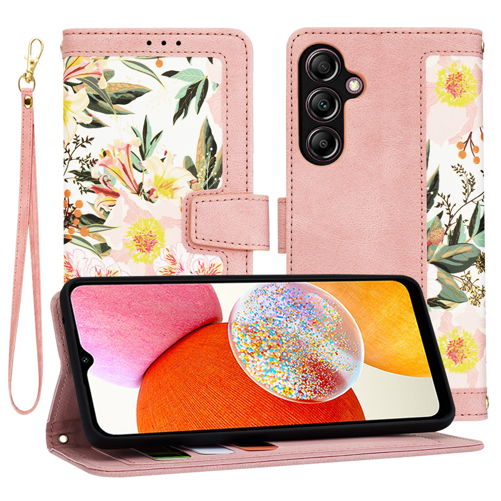 Techsuit FlipCraft – puzdro na Samsung Galaxy A14 4G / A14 5G – Sweetheart Pink KF2328559