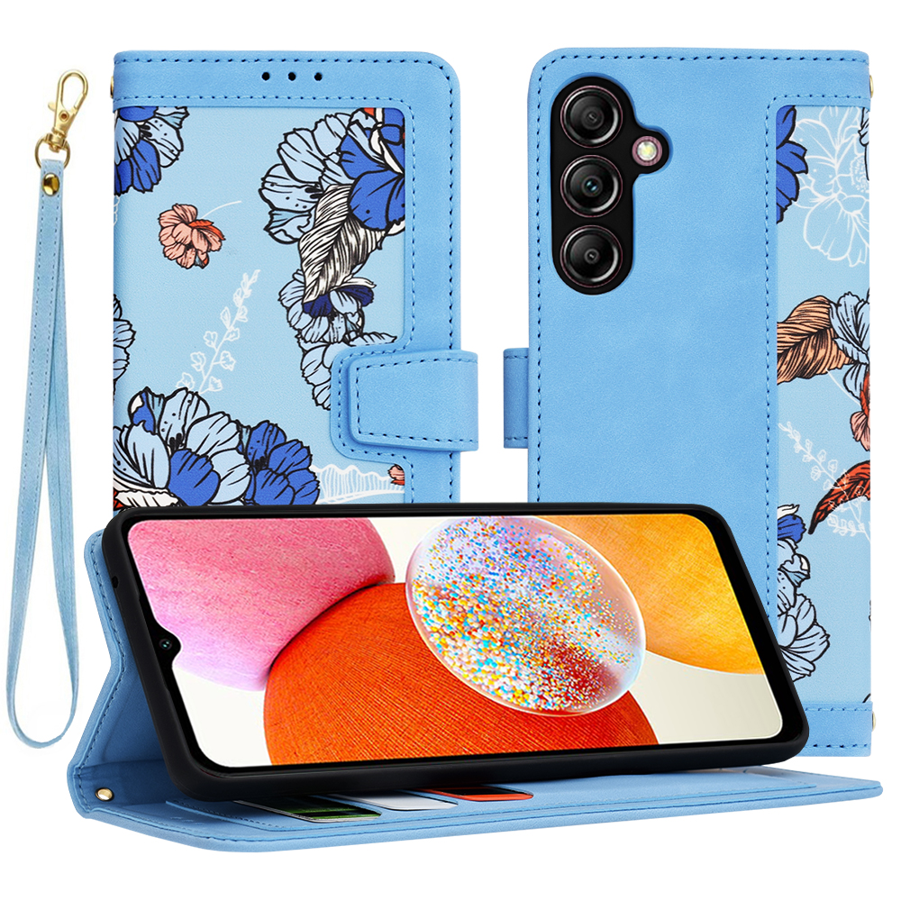 Techsuit FlipCraft – puzdro na Samsung Galaxy A14 4G / A14 5G – Vibrant Blue KF2328560