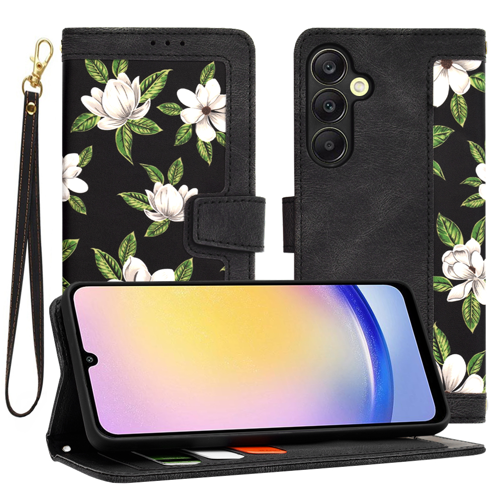 Techsuit FlipCraft – puzdro na Samsung Galaxy A25 5G – Flowers of the Dawn KF2328594