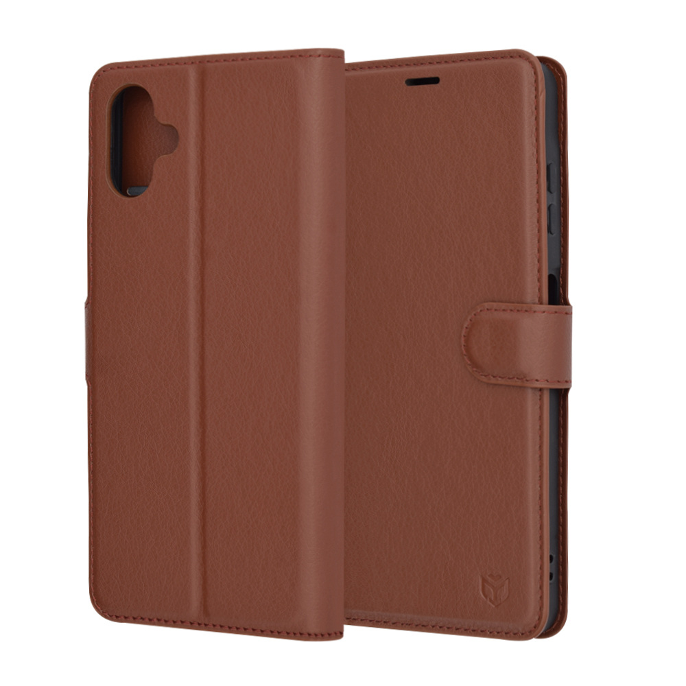 Techsuit Leather Folio – puzdro na Samsung Galaxy A06 – hnedý KF2335816