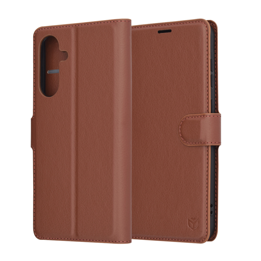 Techsuit Leather Folio – puzdro na Samsung Galaxy A36 5G – hnedý KF2341900