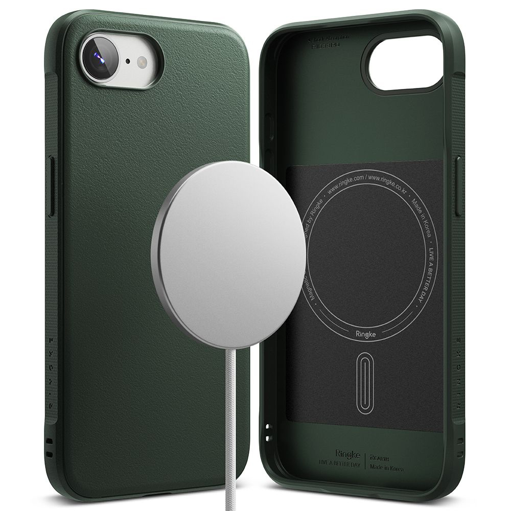 Ringke Onyx MagSafe kryt na iPhone 16e – tmavozelený KF2346428