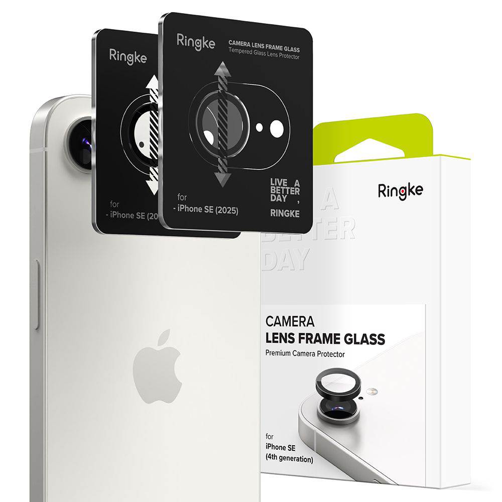 Ringke Camera Lens Frame Glass 2-pack ochranné sklo fotoaparátu na iPhone 16e – čierne KF2346435
