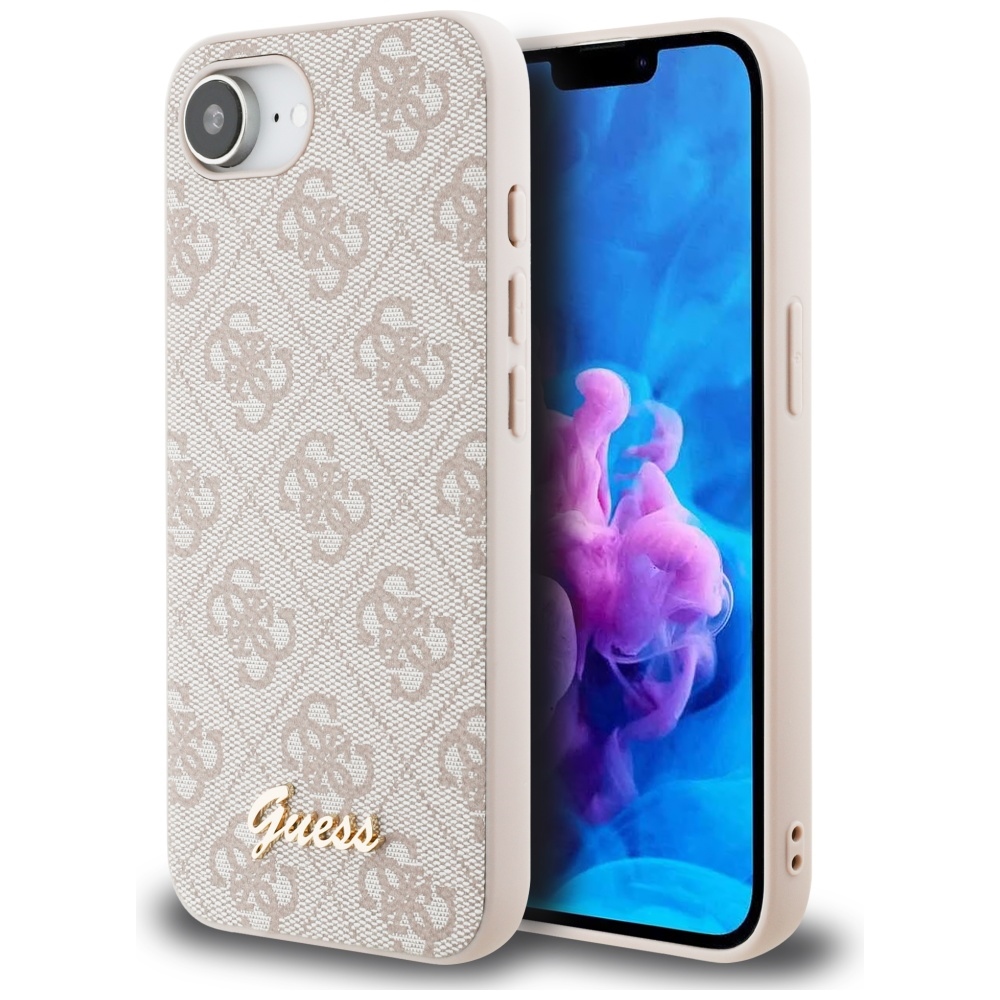 Guess Hardcase 4G Script Logo kryt na iPhone 16e – ružový KF2347203