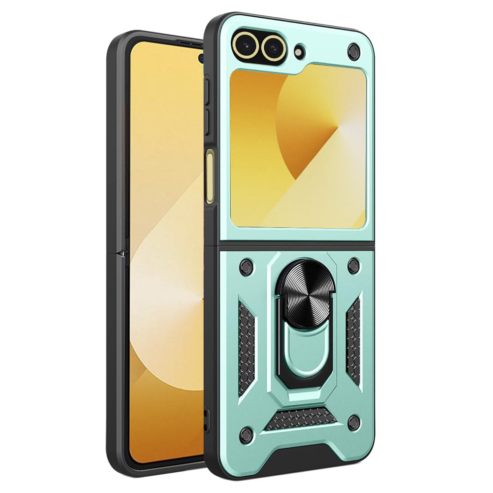 Techsuit CamShield Series ochranný obal pre Samsung Galaxy Z Flip6 – zelený KF2327604