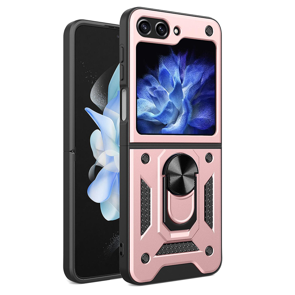 Techsuit CamShield Series ochranný obal pre Samsung Galaxy Z Flip5 – ružovozlatý KF2327637