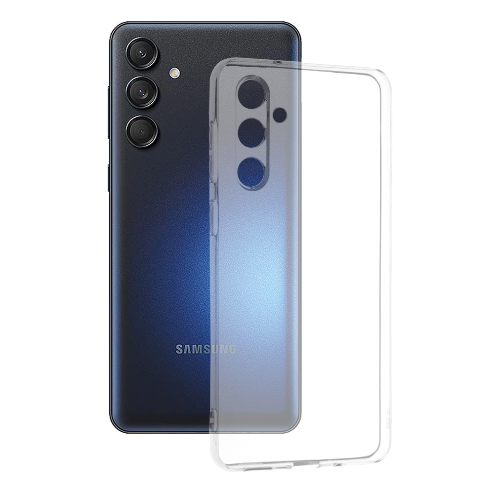 Techsuit Clear Silicone silikónový obal pre Samsung Galaxy M55 – priehľadný KF2327681