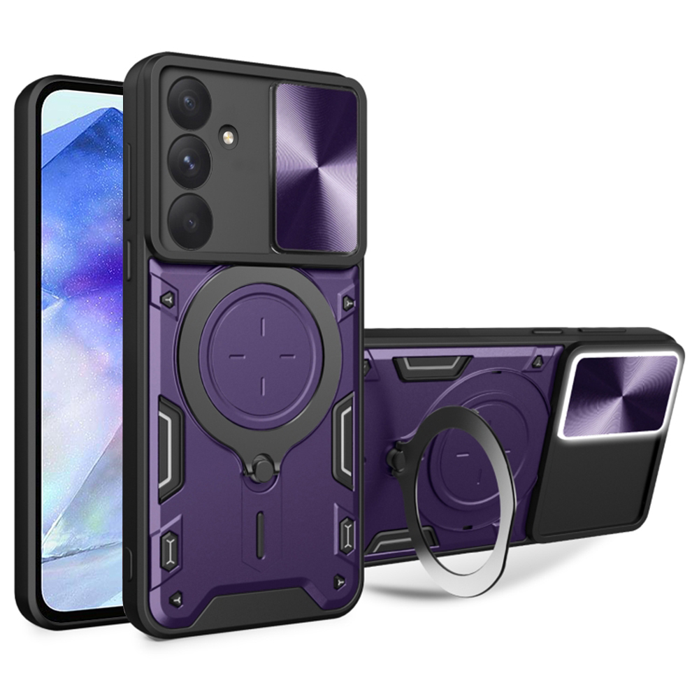 Techsuit CamGuard Pro ochranný obal pre Samsung Galaxy A55 5G – fialové KF2331674