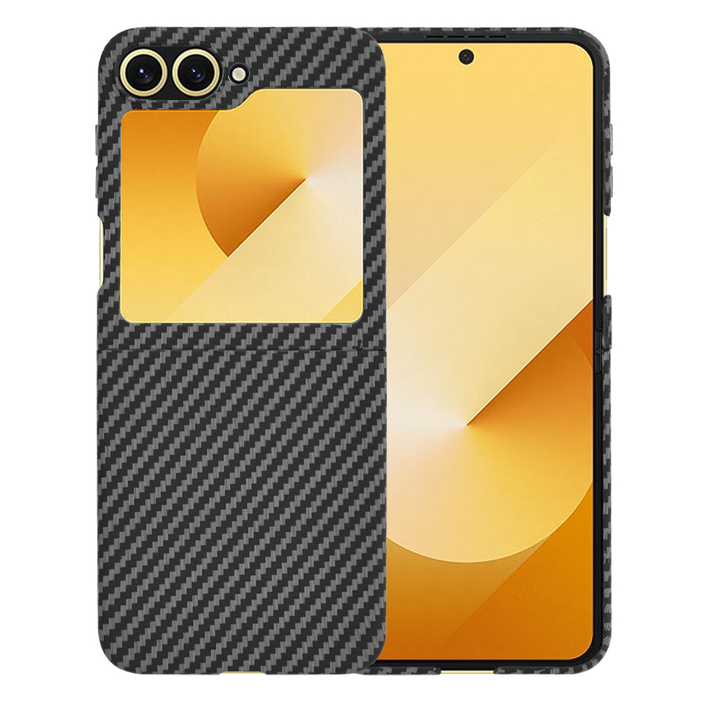 Techsuit Carbonite FiberShell ochranný obal pre Samsung Galaxy Z Flip6 – čierny KF2335332